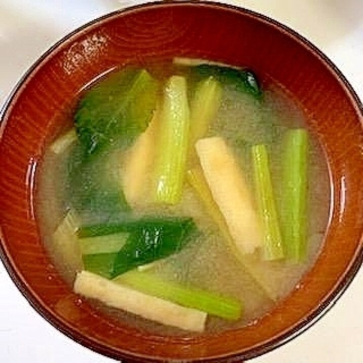 小松菜と油揚げの味噌汁